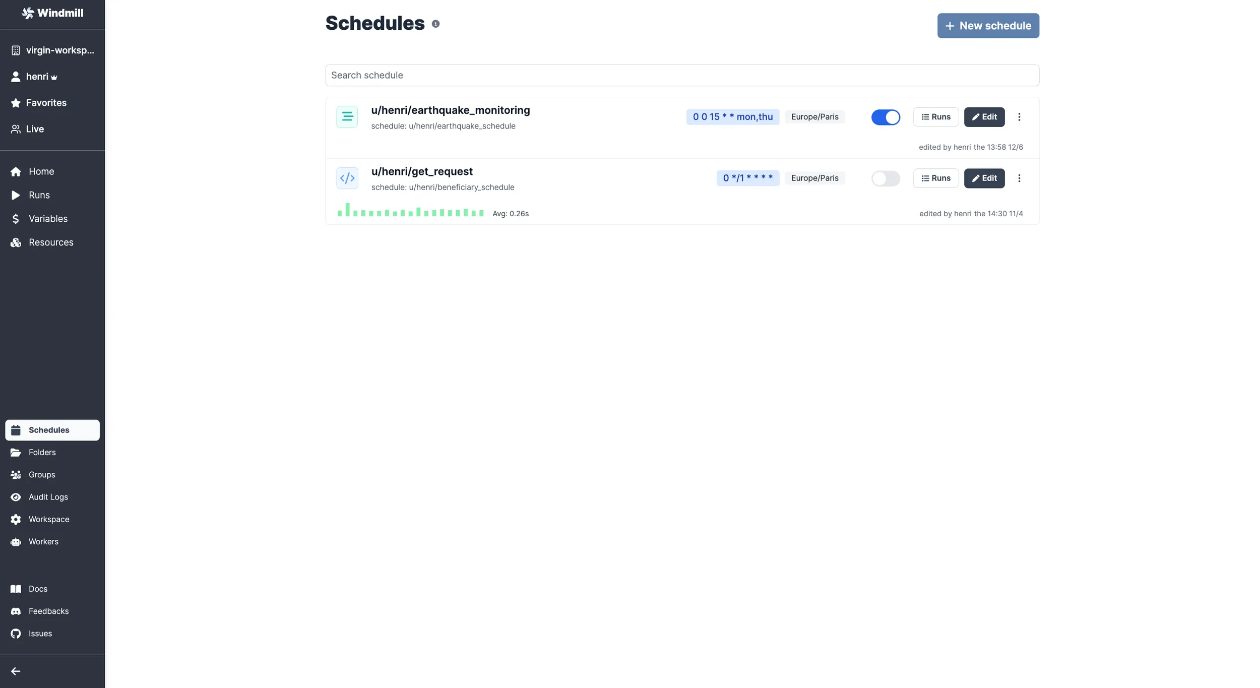 Scheduled task Scheduled task
